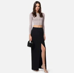 Elisabetta Franchi Mini Cardigan In Viscosa Punto Traforato^ Maglieria E Felpe