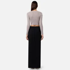 Elisabetta Franchi Mini Cardigan In Viscosa Punto Traforato^ Maglieria E Felpe