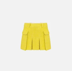 Elisabetta Franchi Minigonna A Pieghe In Tweed^ Gonne