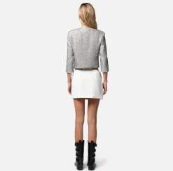 Elisabetta Franchi Minigonna In Crepe Con Ricamo Animalier^ Gonne