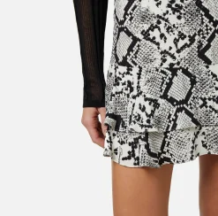 Elisabetta Franchi Minigonna In Georgette Di Viscosa Stampa Pitone^ Gonne