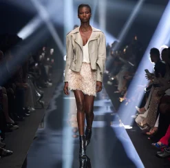 Elisabetta Franchi Minigonna In Organza Sfrangiata^ Gonne