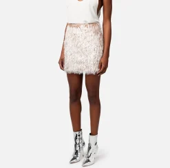 Elisabetta Franchi Minigonna In Organza Sfrangiata^ Gonne