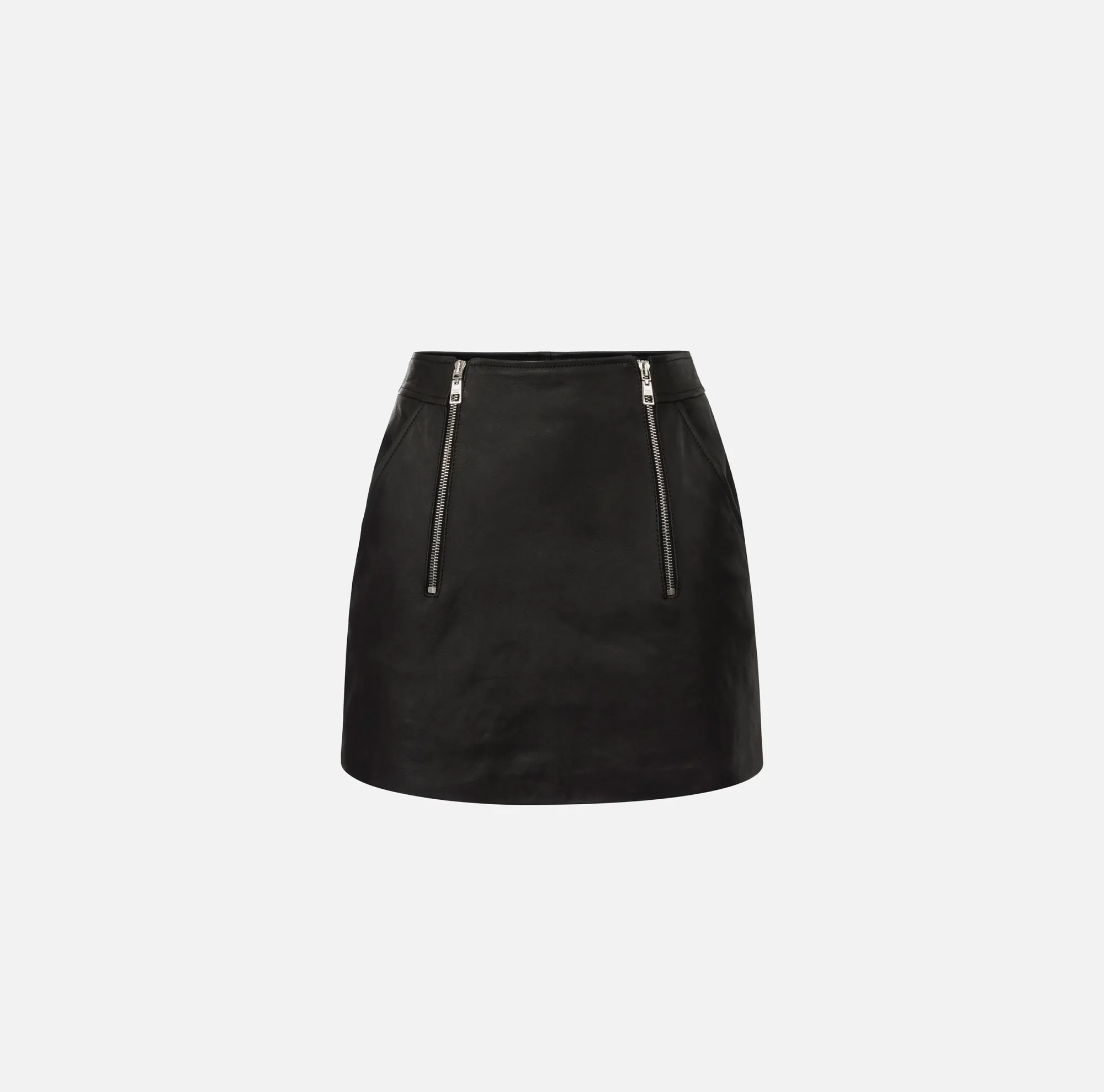 Elisabetta Franchi Minigonna In Pelle Con Zip^ Gonne