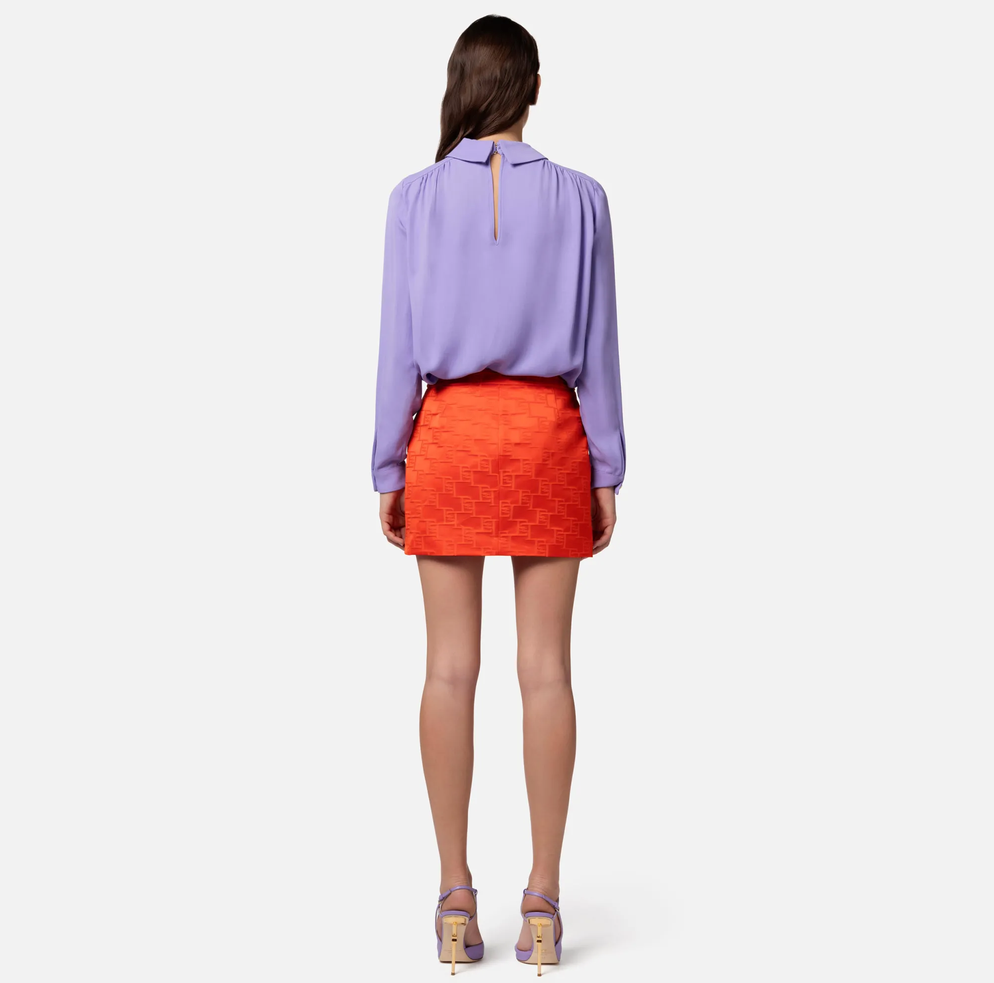 Elisabetta Franchi Minigonna In Raso Jaquard^ Gonne