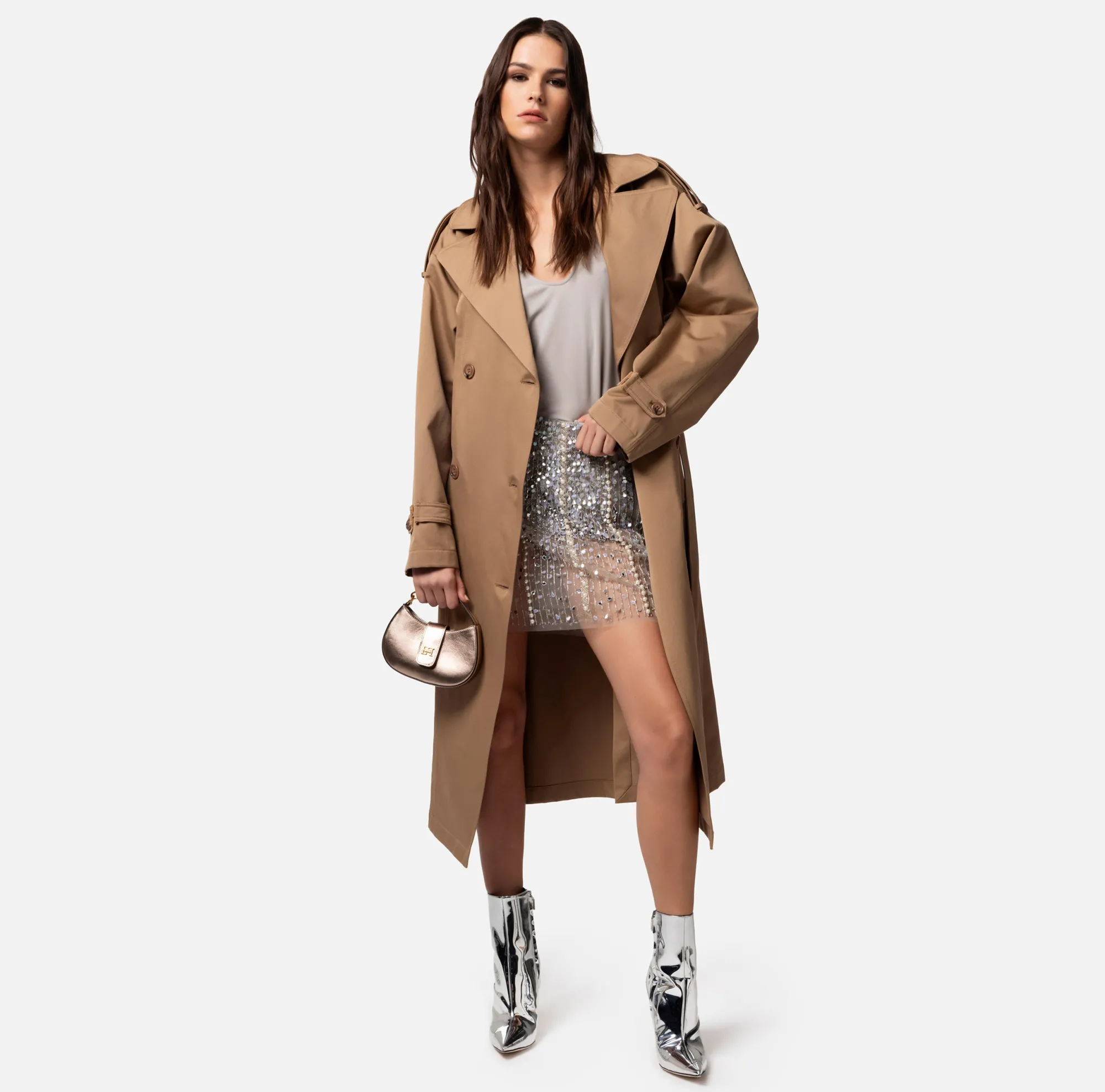 Elisabetta Franchi Minigonna In Tulle Ricamato^ Gonne