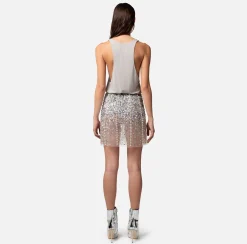 Elisabetta Franchi Minigonna In Tulle Ricamato^ Gonne