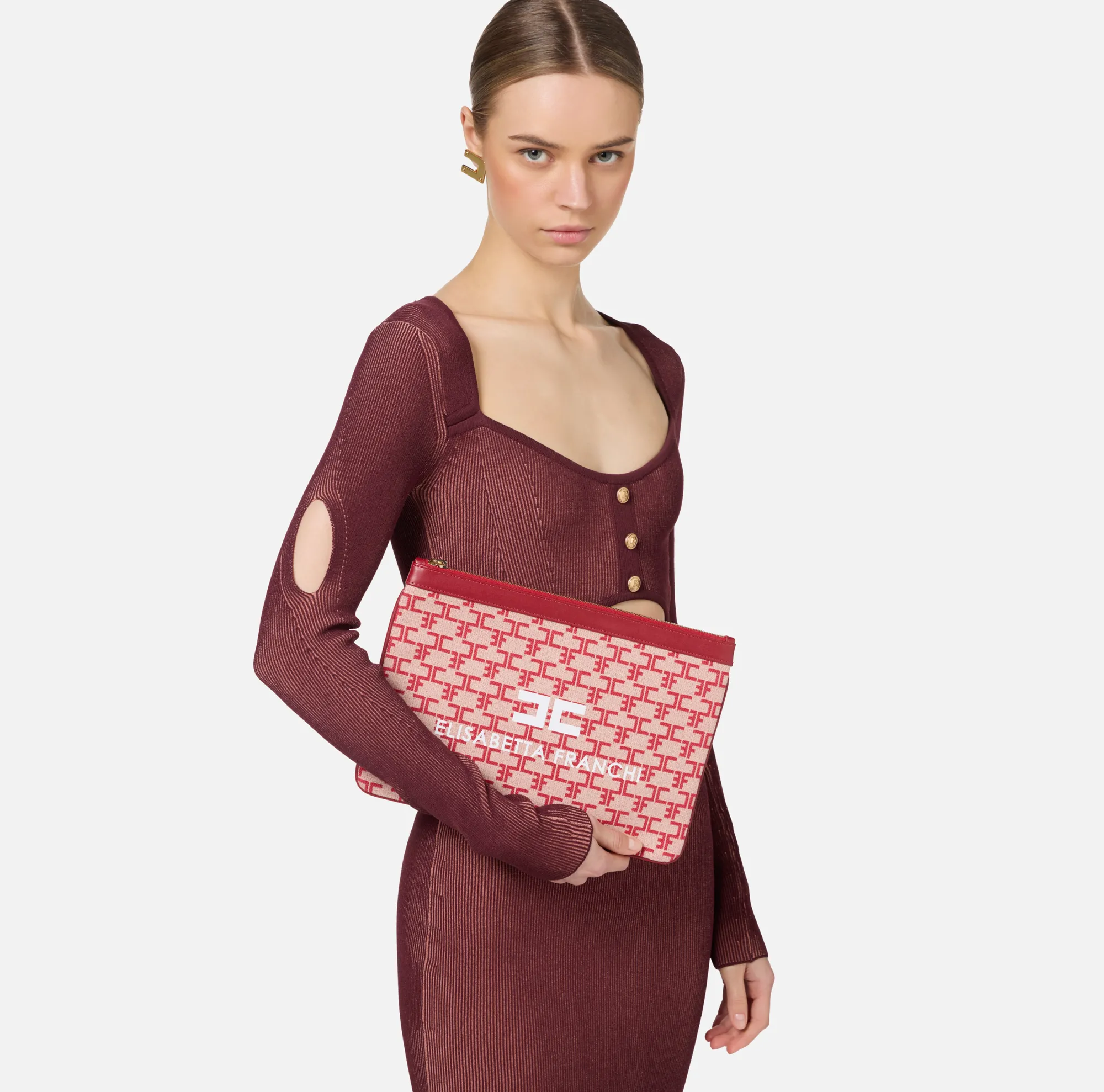 Elisabetta Franchi Mini Trousse Monogram^ Clutch