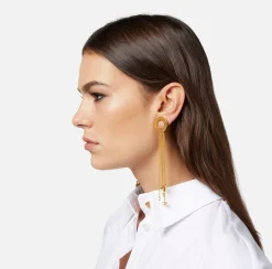 Elisabetta Franchi Orecchini Con Nappine Pendenti E Charms^ Mostra Tutti