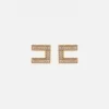 Elisabetta Franchi Orecchini Logo Con Strass Baguette^ Mostra Tutti