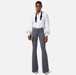Elisabetta Franchi Pantalone A Zampa In Crepe Leggero^ Tailleur