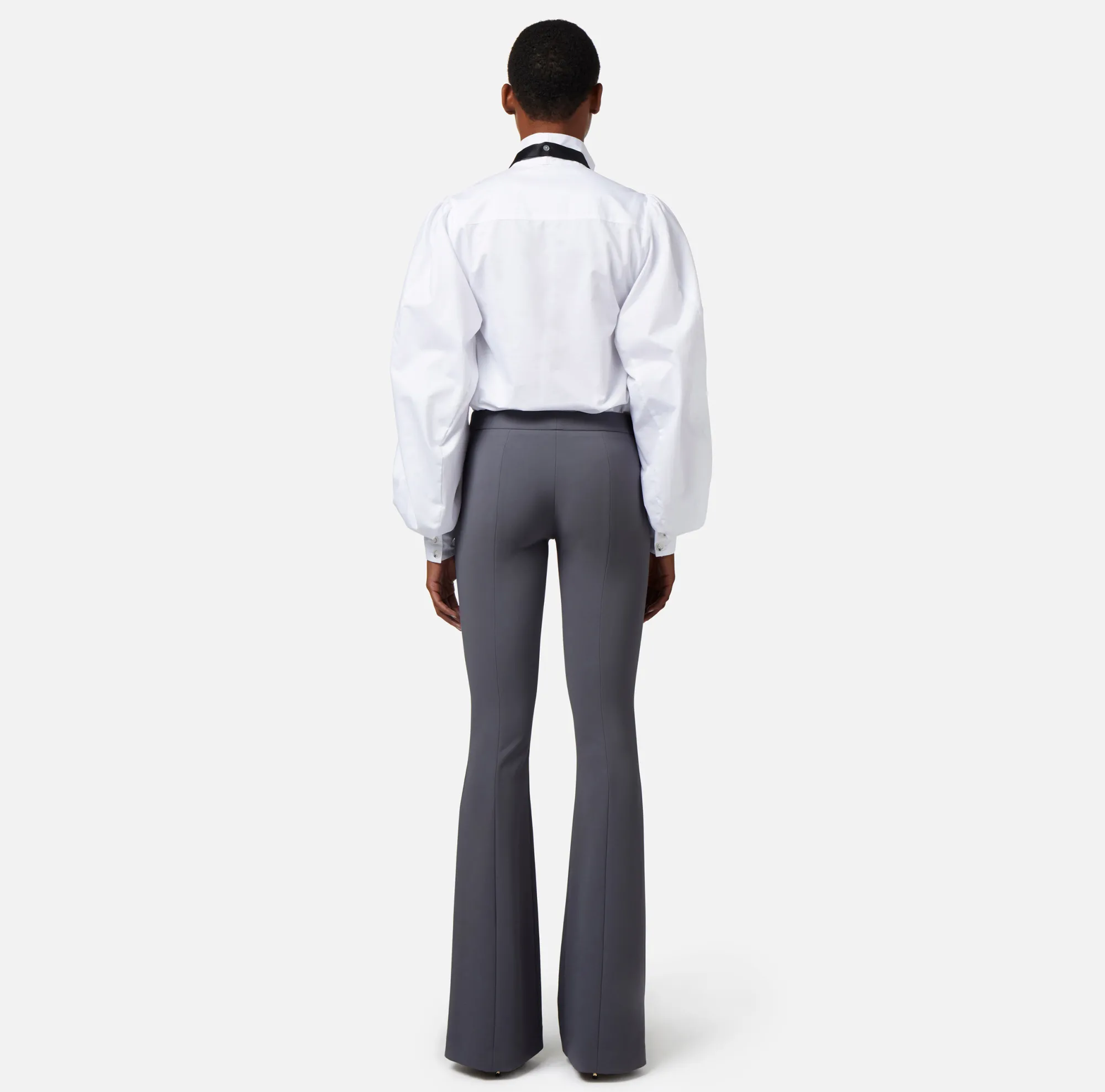 Elisabetta Franchi Pantalone A Zampa In Crepe Leggero^ Tailleur