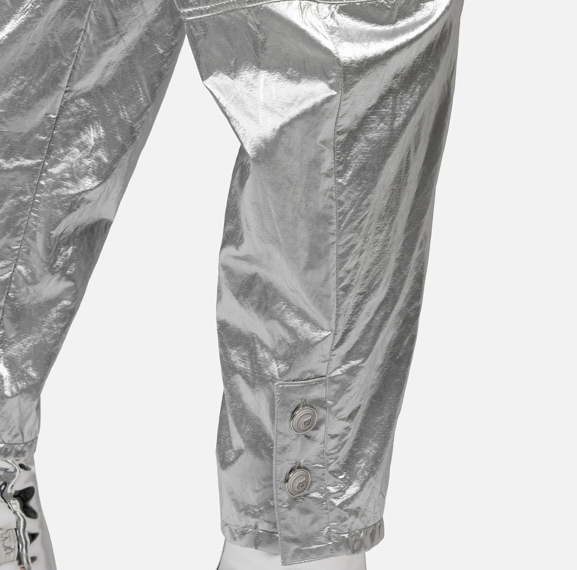Elisabetta Franchi Pantalone Boyfriend In Viscosa Metallizzata^ Pantaloni E Shorts