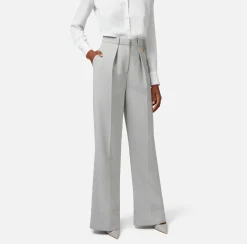 Elisabetta Franchi Pantalone Dritto In Crepe Fermo Con Pinces^ Pantaloni E Shorts