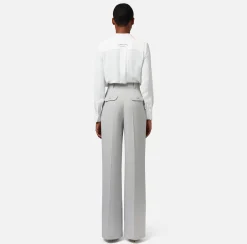 Elisabetta Franchi Pantalone Dritto In Crepe Fermo Con Pinces^ Pantaloni E Shorts