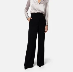 Elisabetta Franchi Pantalone Dritto In Crepe Leggero Con Charms^ Pantaloni E Shorts