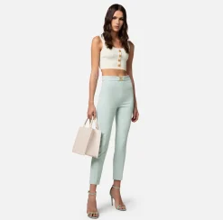 Elisabetta Franchi Pantalone Dritto In Crepe Stretch^ Pantaloni E Shorts