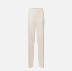 Elisabetta Franchi Pantalone Dritto In Fresco Di Lana Con Inserto Laterale^ Pantaloni E Shorts