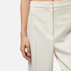 Elisabetta Franchi Pantalone Dritto In Fresco Di Lana Con Inserto Laterale^ Pantaloni E Shorts