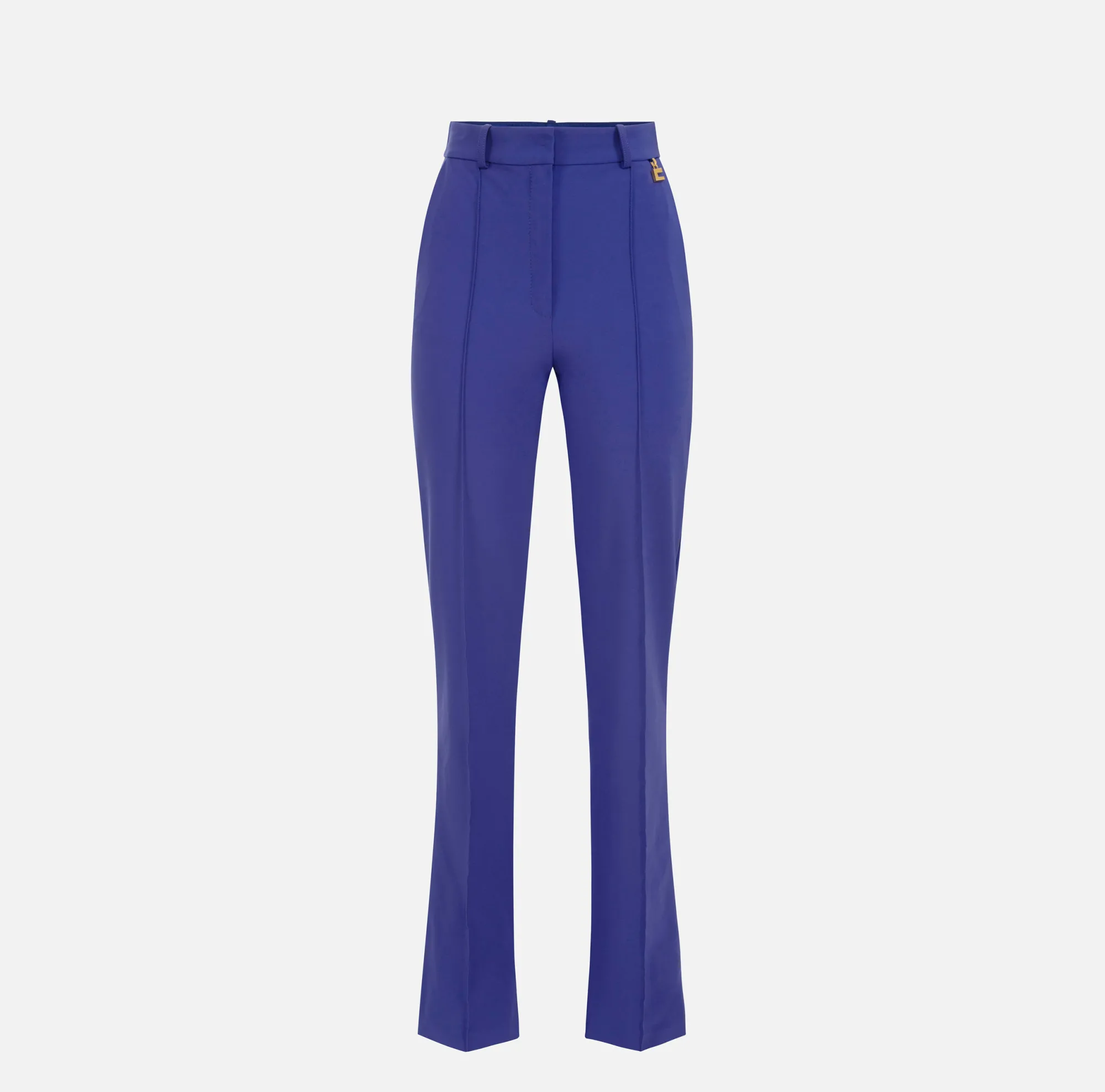 Elisabetta Franchi Pantalone Dritto In Tessuto Tecnico Bielastico Con Charms^ Pantaloni E Shorts