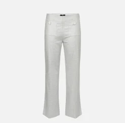 Elisabetta Franchi Pantalone Dritto In Tweed Laminato^ Pantaloni E Shorts