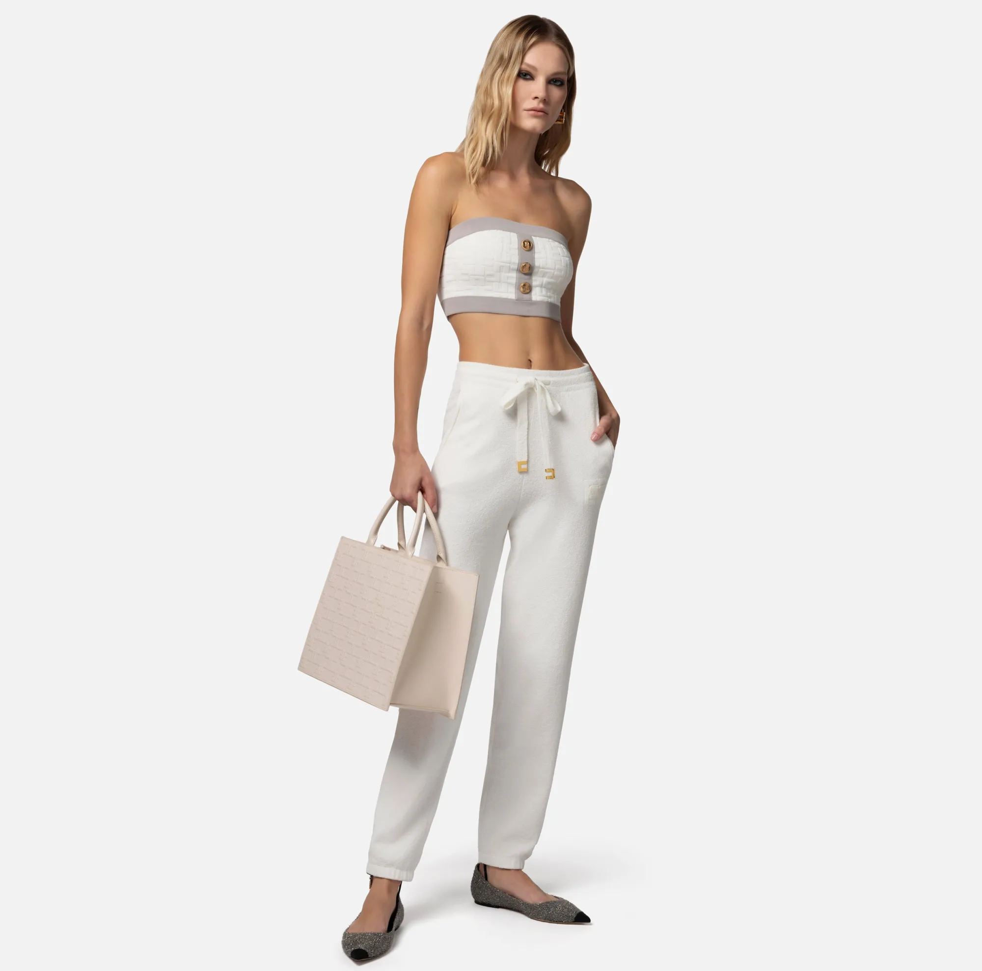 Elisabetta Franchi Pantalone Jogger In Cotone^ Pantaloni E Shorts
