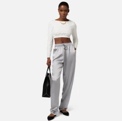 Elisabetta Franchi Pantalone Jogger In Crepe Di Raso^ Pantaloni E Shorts