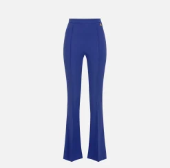 Elisabetta Franchi Pantalone Palazzo In Crepe Stretch Con Charms^ Pantaloni E Shorts