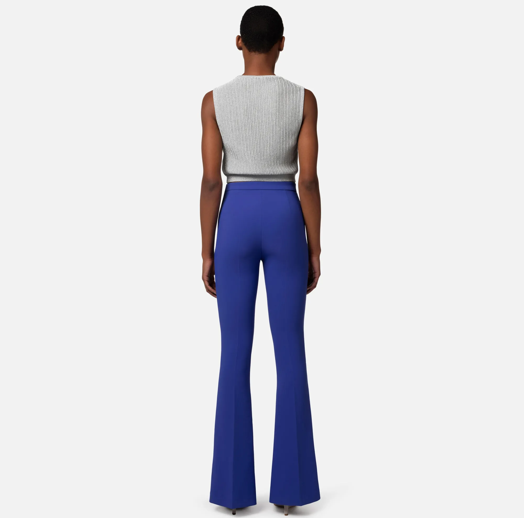 Elisabetta Franchi Pantalone Palazzo In Crepe Stretch Con Charms^ Pantaloni E Shorts