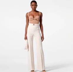 Elisabetta Franchi Pantalone Palazzo In Crepe Stretch^ Pantaloni E Shorts