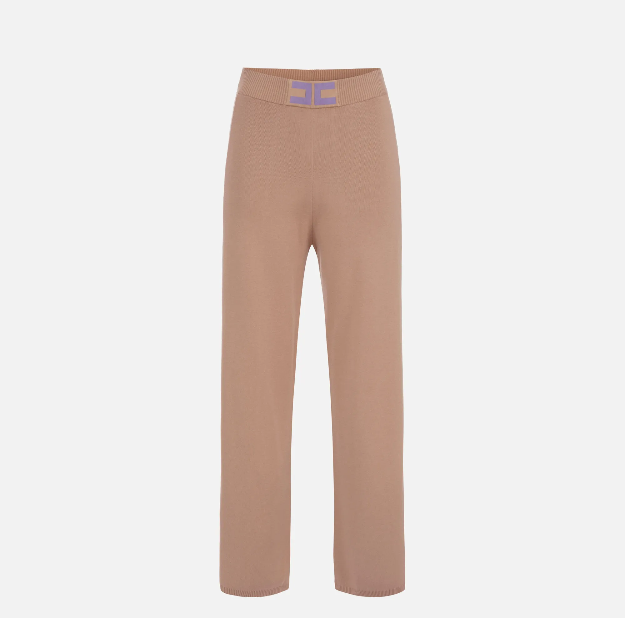 Elisabetta Franchi Pantalone Palazzo In Viscosa Con Bande Logate^ Pantaloni E Shorts