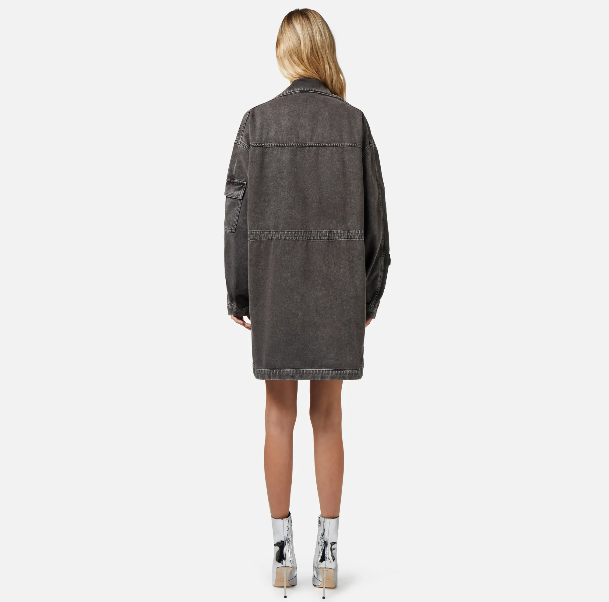 Elisabetta Franchi Parka Over In Denim^ Giacche & Trench