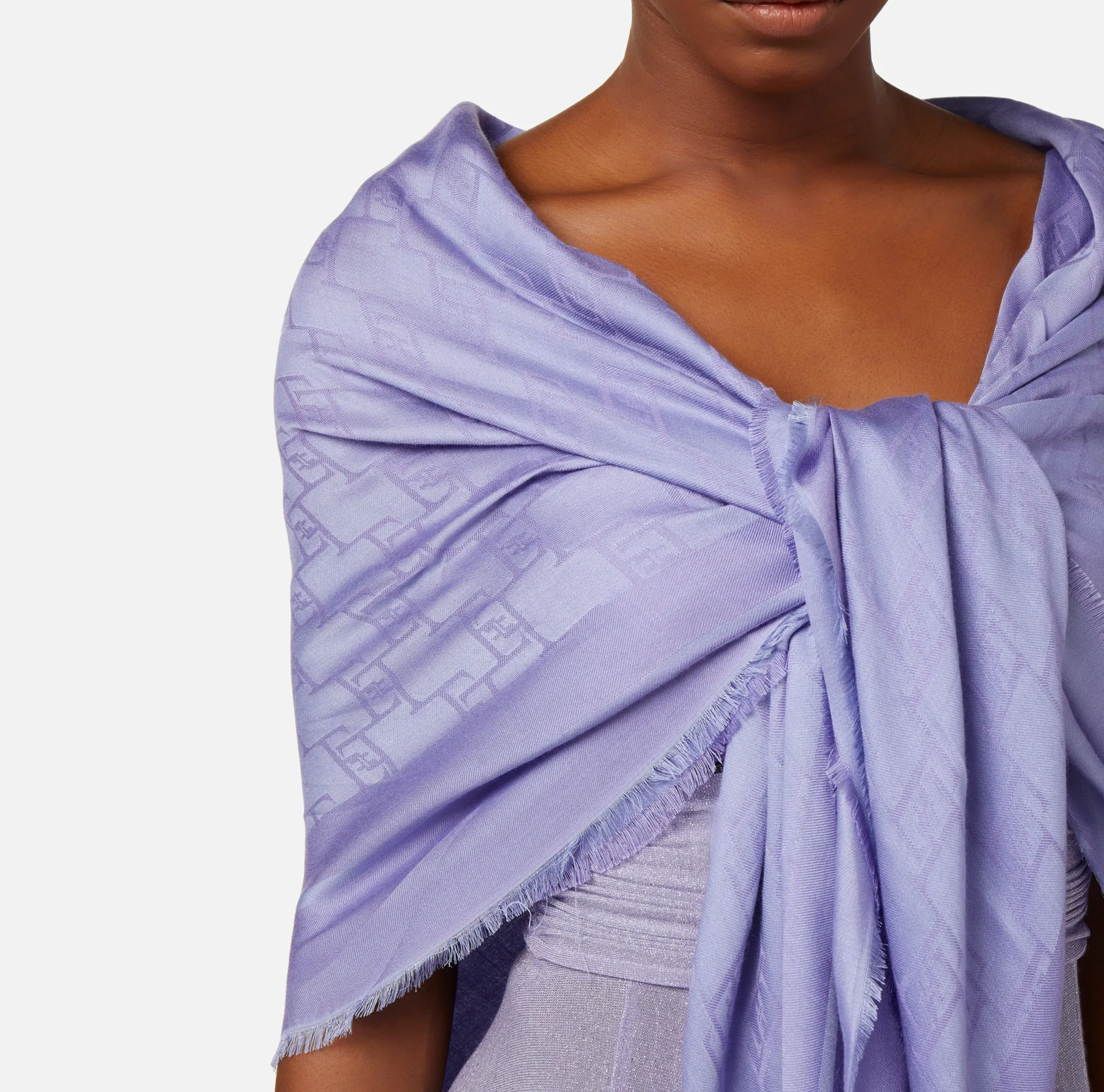 Elisabetta Franchi Pashmina In Viscosa Jacquard^ Mostra Tutti