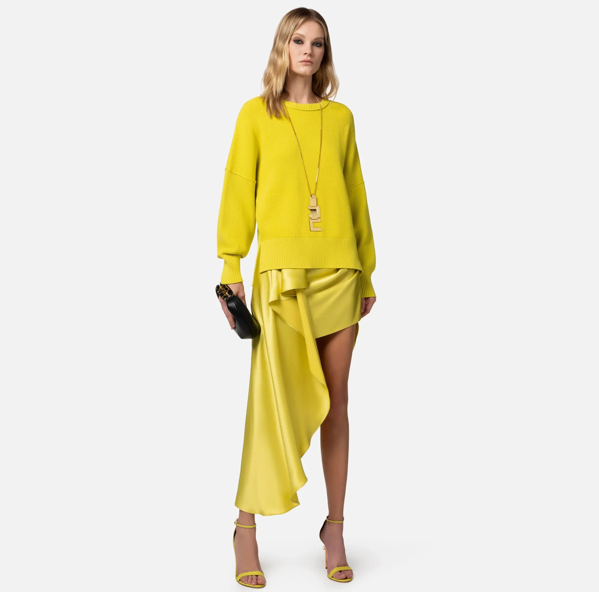 Elisabetta Franchi Pullover In Viscosa Con Maniche A Pipistrello^ Maglieria E Felpe