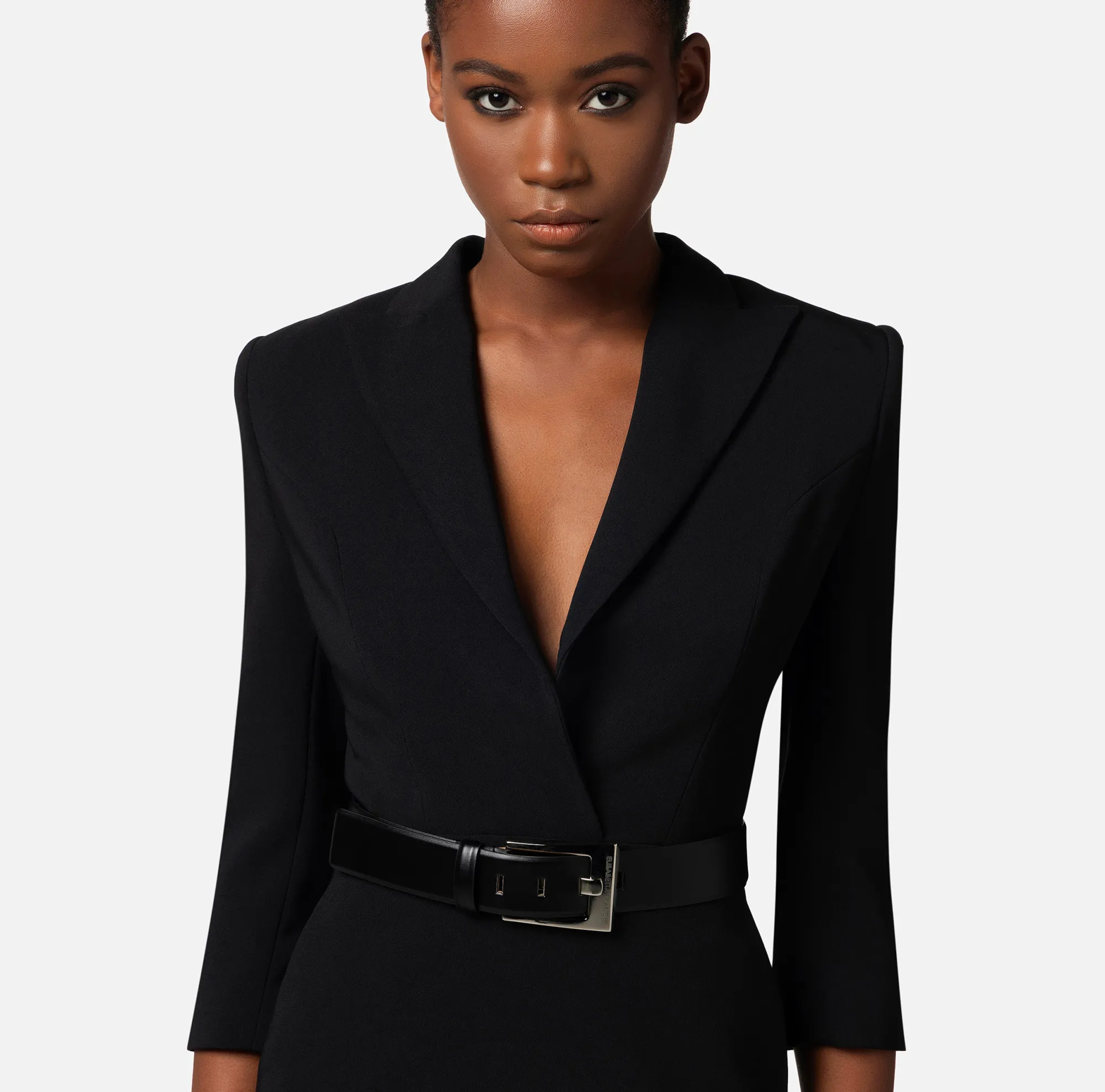 Elisabetta Franchi Robe-Manteau In Crepe Con Cut Out Posteriore^ Abiti