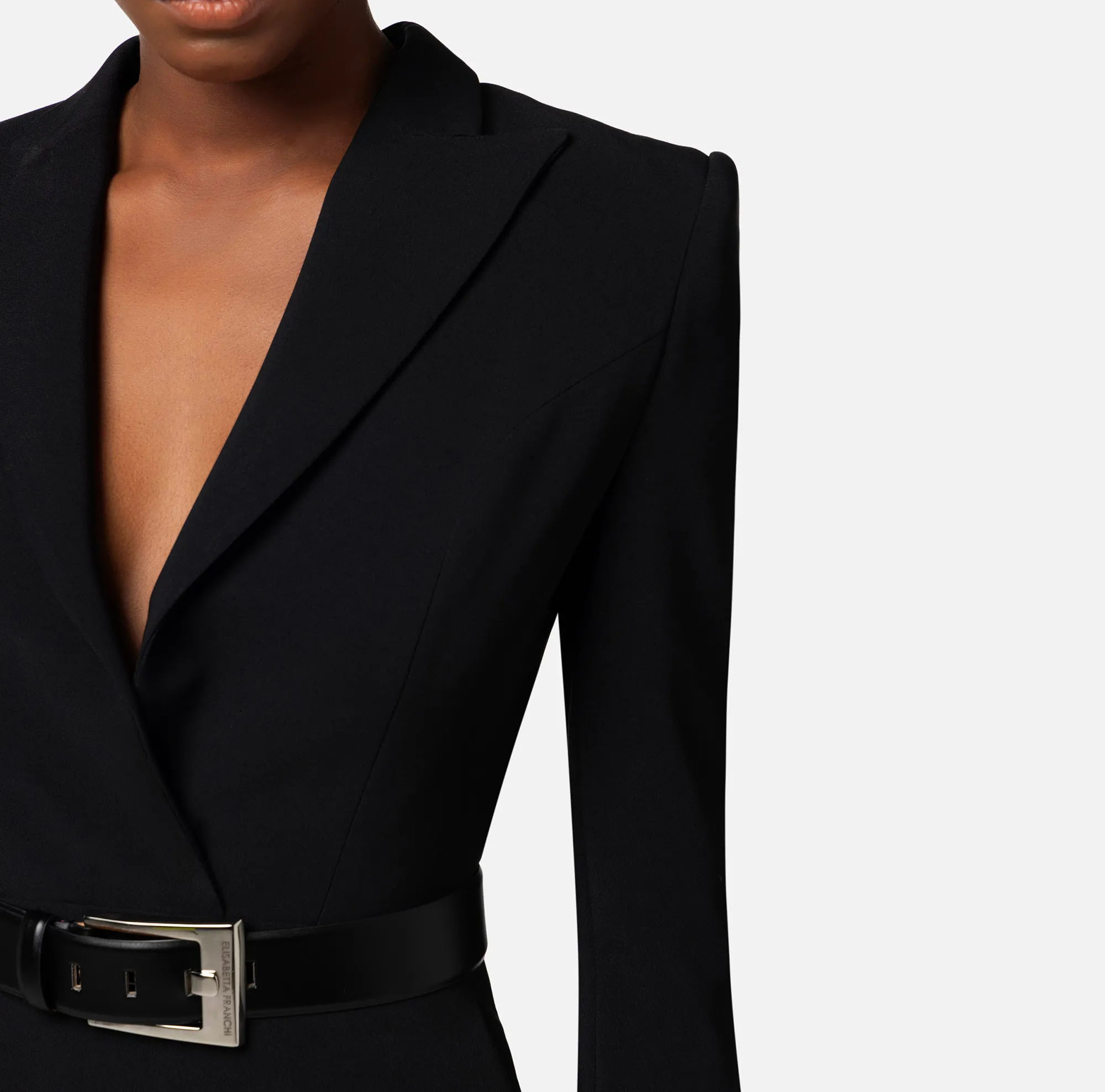 Elisabetta Franchi Robe-Manteau In Crepe Con Cut Out Posteriore^ Abiti