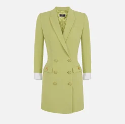 Elisabetta Franchi Robe Manteau In Crepe Stretch^ Abiti