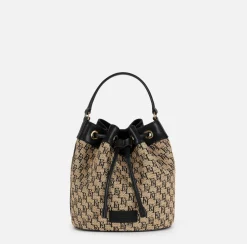 Elisabetta Franchi Secchiello In Rafia Jacquard^ Borse A Tracolla