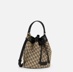 Elisabetta Franchi Secchiello In Rafia Jacquard^ Borse A Tracolla