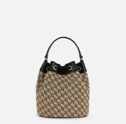 Elisabetta Franchi Secchiello In Rafia Jacquard^ Borse A Tracolla