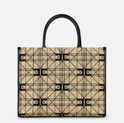 Elisabetta Franchi Shopper Grande In Rafia^ Borse A Mano
