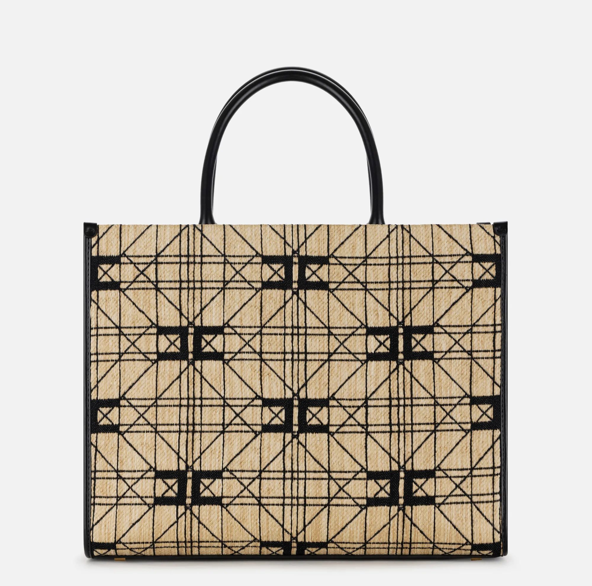 Elisabetta Franchi Shopper Grande In Rafia^ Borse A Mano