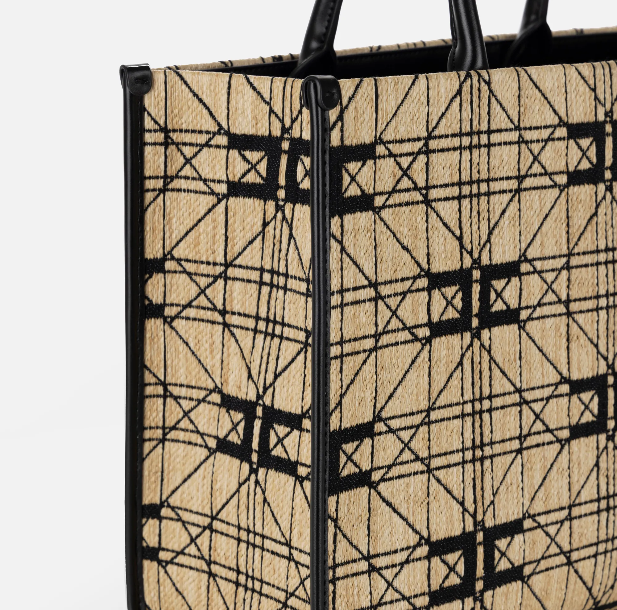Elisabetta Franchi Shopper Grande In Rafia^ Borse A Mano