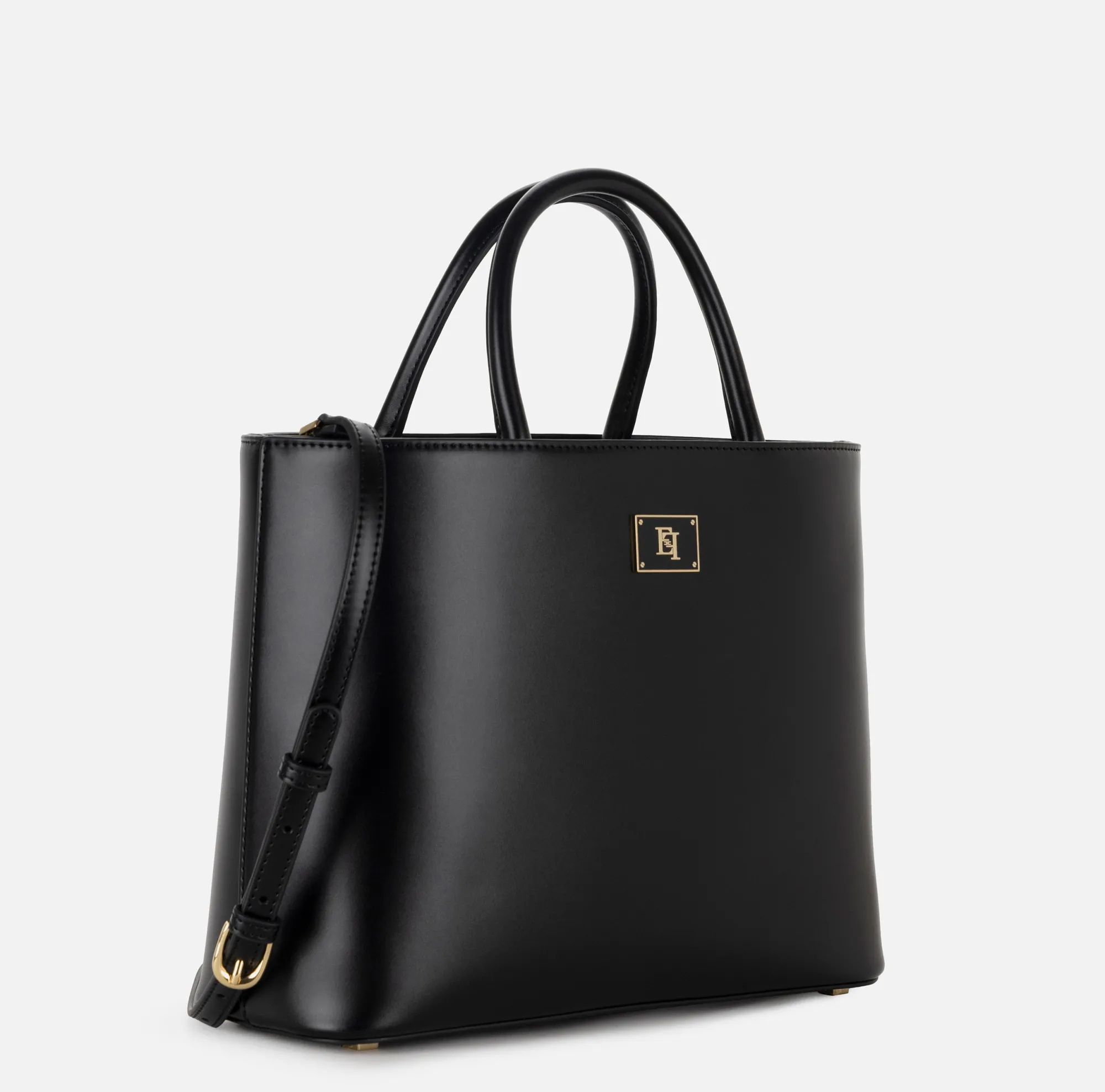 Elisabetta Franchi Shopper Media Con Placca Smaltata^ Borse A Mano
