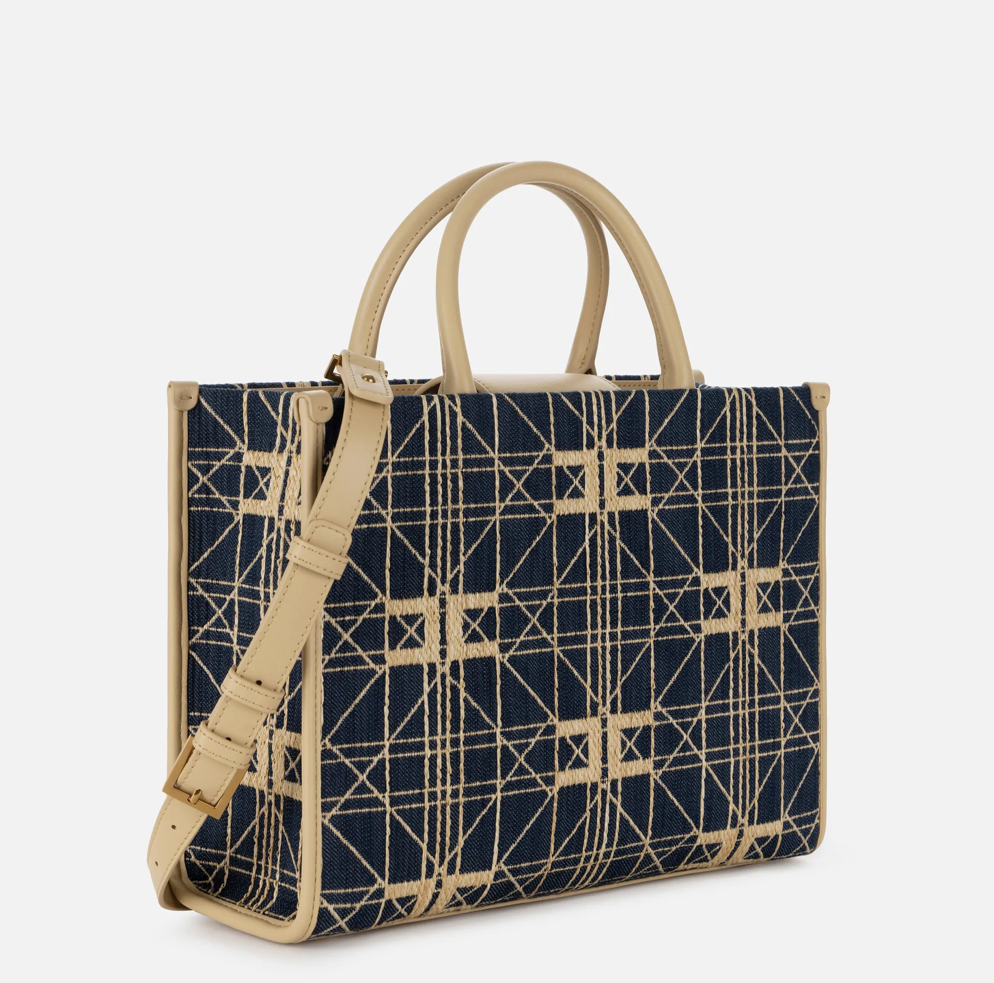 Elisabetta Franchi Shopper Media In Rafia^ Borse A Mano