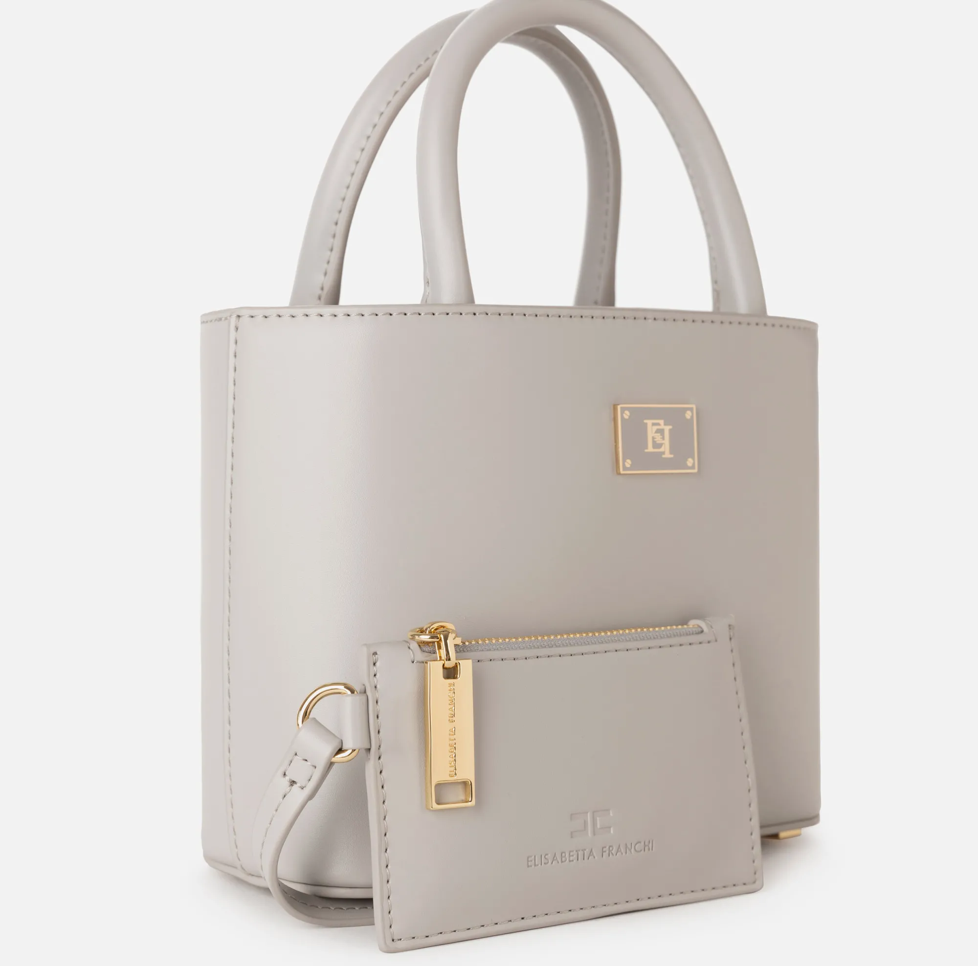 Elisabetta Franchi Shopper Piccola Con Placca Smaltata^ Borse A Mano