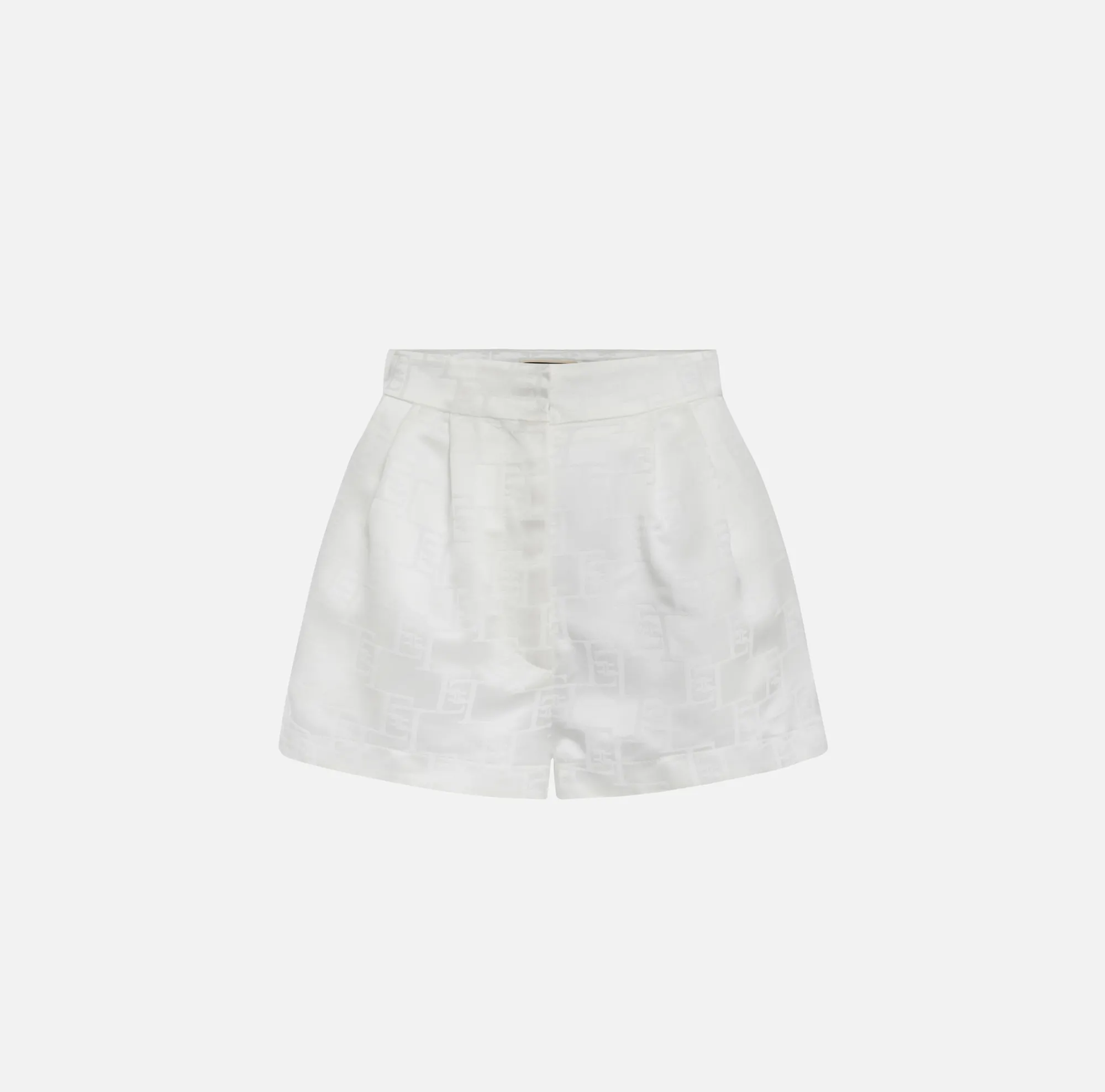 Elisabetta Franchi Shorts In Raso Jacquard Con Pinces^ Pantaloni E Shorts
