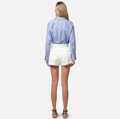 Elisabetta Franchi Shorts In Raso Jacquard Con Pinces^ Pantaloni E Shorts