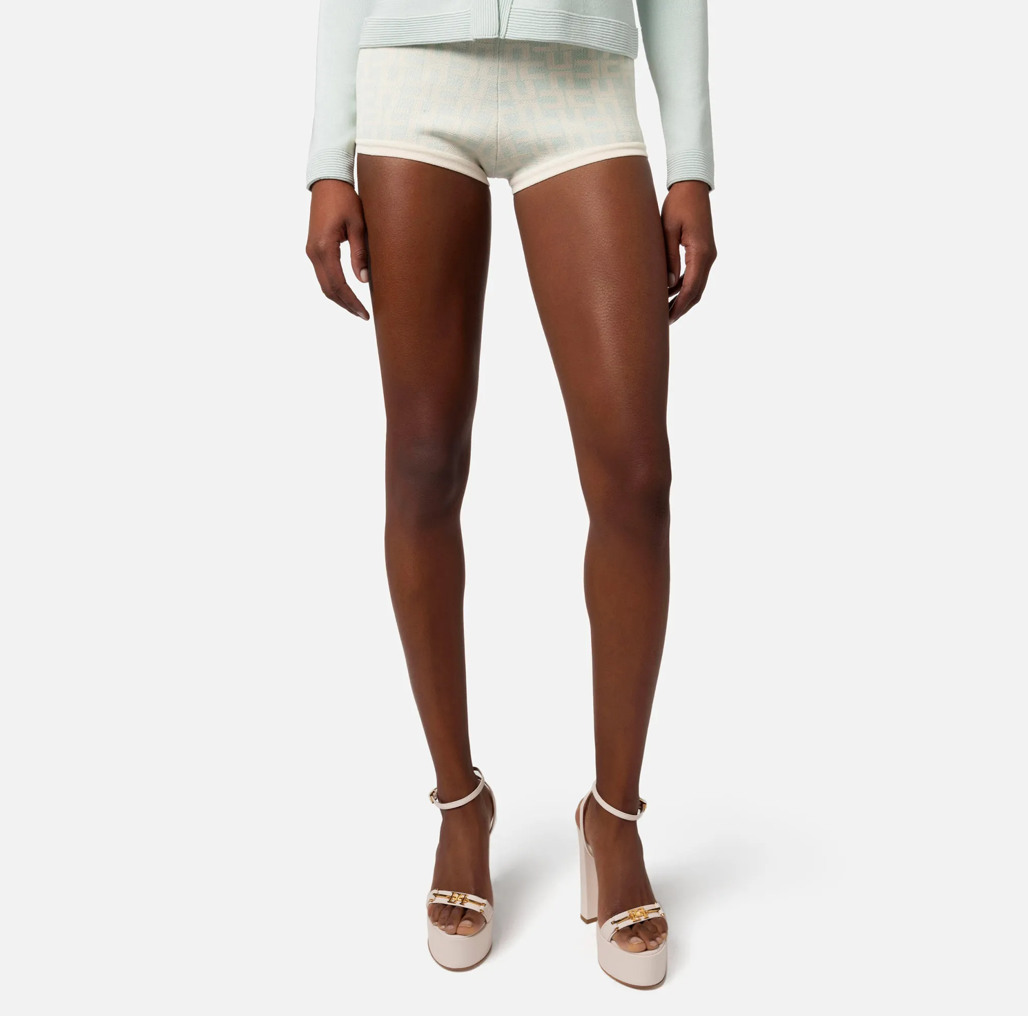 Elisabetta Franchi Shorts Logo Jacquard All-Over^ Pantaloni E Shorts