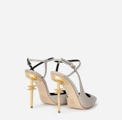 Elisabetta Franchi Slingback In Pelle Con Tacco Logato^ Decollete